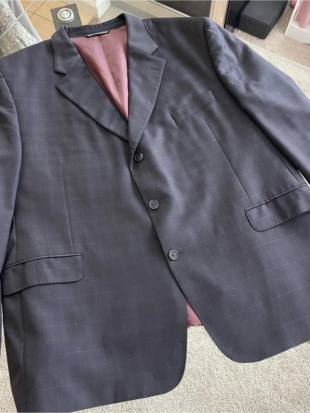 Jack Victor Blazer Loro Piana Dream Tweed Wool 48R Plaid Sport Coat Preppy
